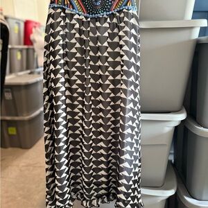 Geometric Black and White Dress p12